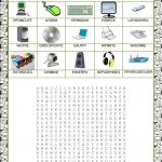 Wordsearch   Computer Parts Worksheet   Free Esl Printable | Parts Of The Computer Worksheet Printable