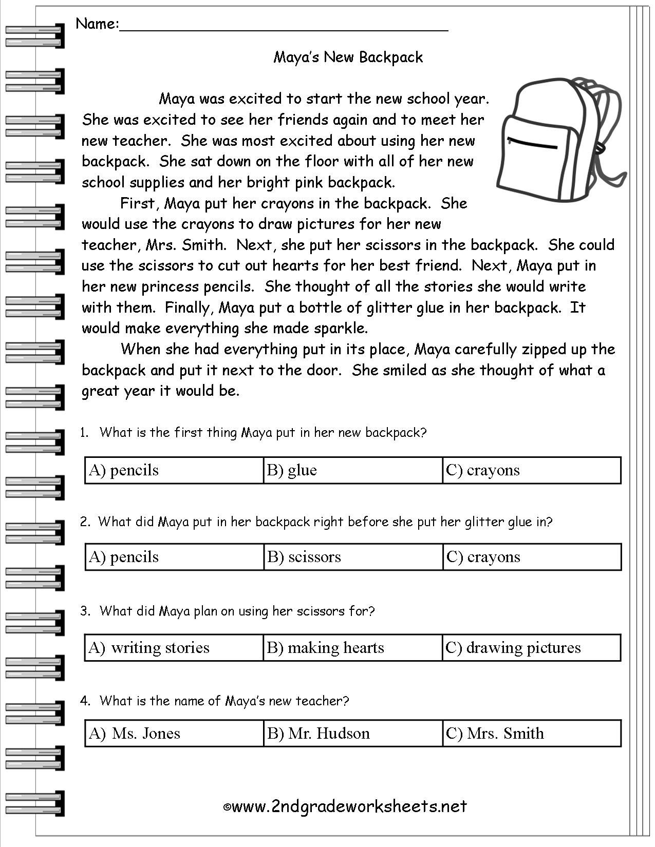 4Th Grade English Worksheets Free Printable Printable Worksheets