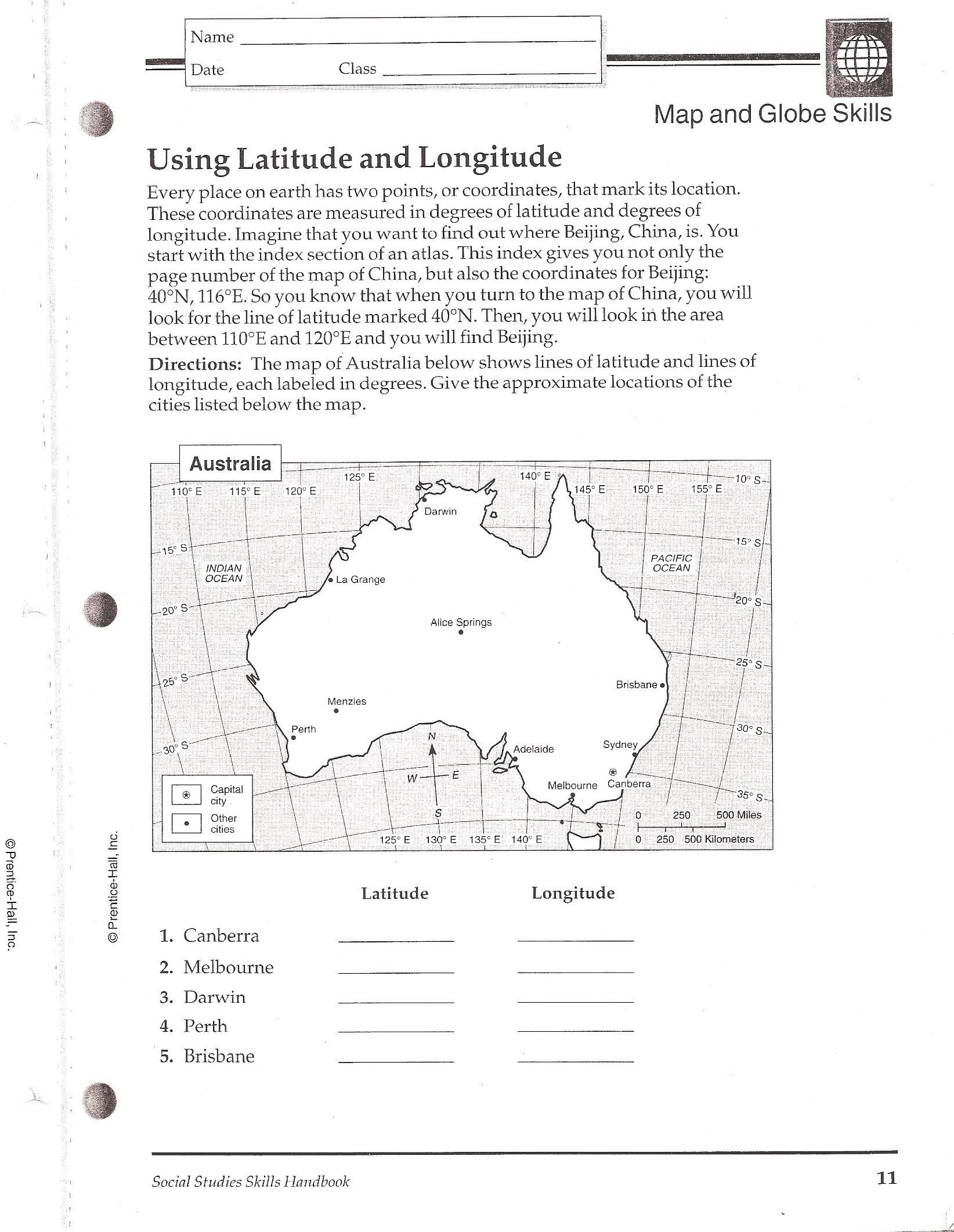 Worksheet : Latitude And Longitude Worksheets For Kids The Best | Latitude And Longitude Printable Practice Worksheets