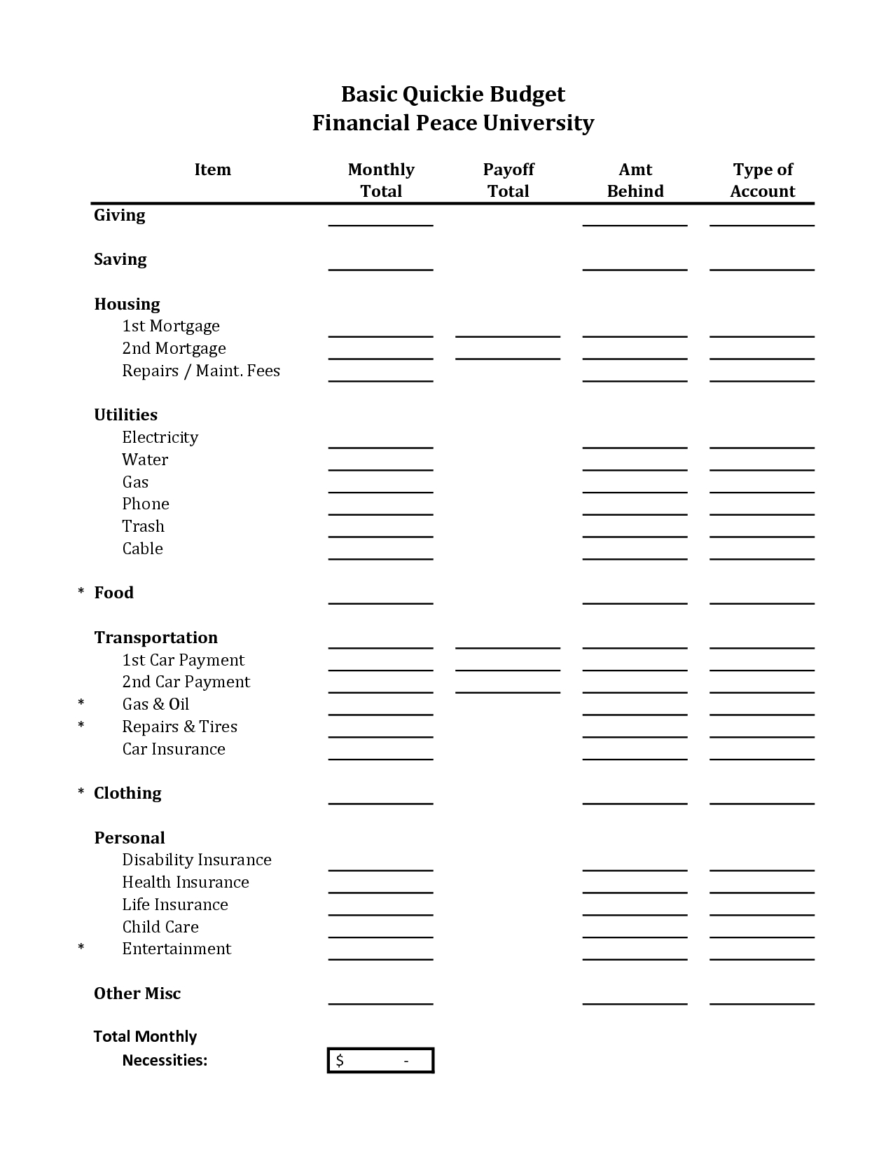 Worksheets. Budget Worksheet Dave Ramsey. Laurenpsyk Free | Printable Budget Worksheet Dave Ramsey