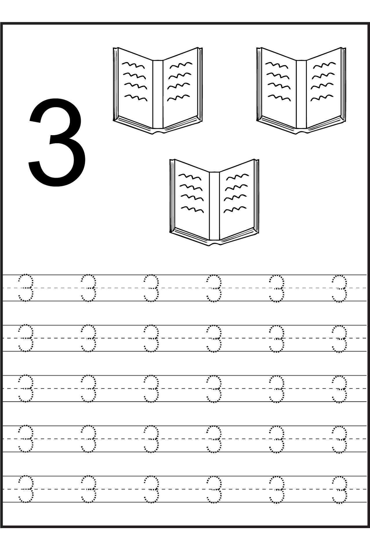 Worksheets For 2 Year Olds Number 3 | Sarmad&amp;#039;s Activities | Free Printable Number 3 Worksheets