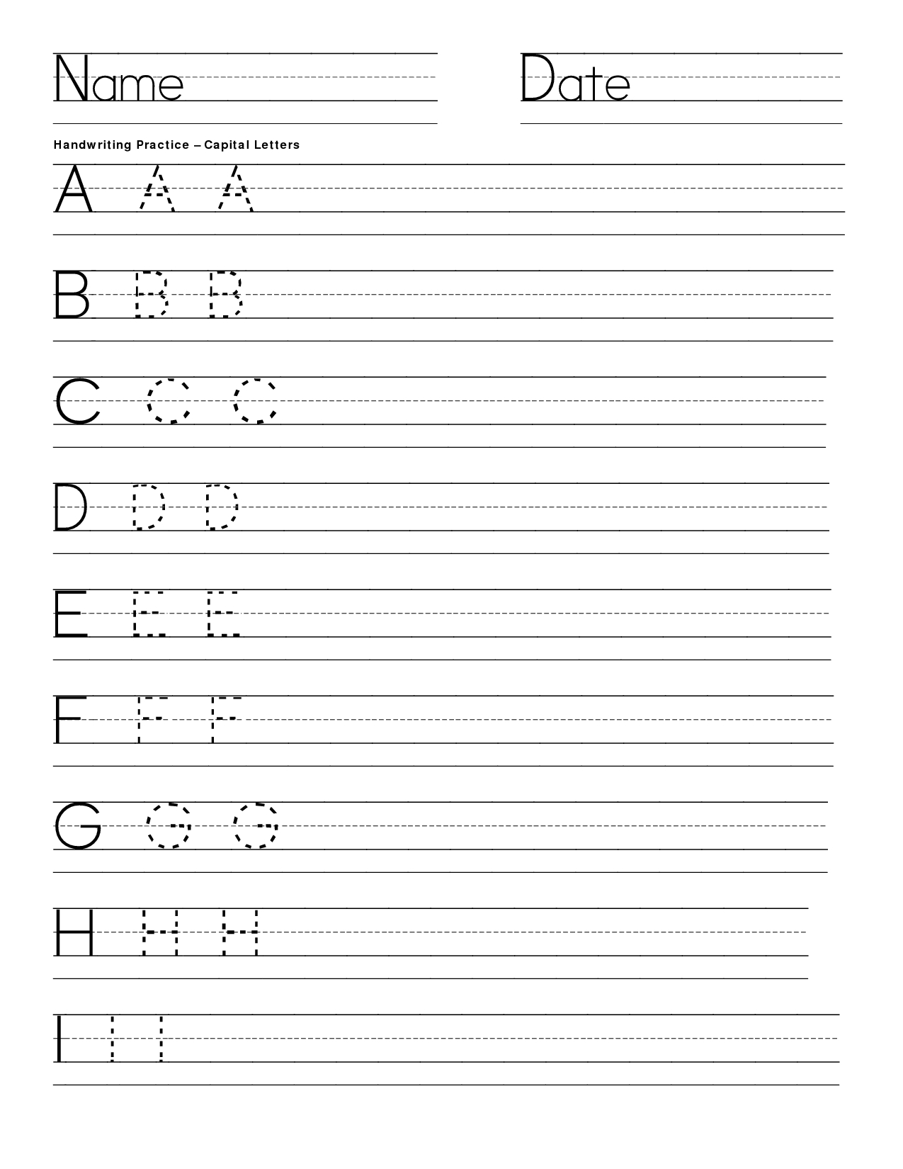 Blank Handwriting Worksheets Printable Free Printable Worksheets